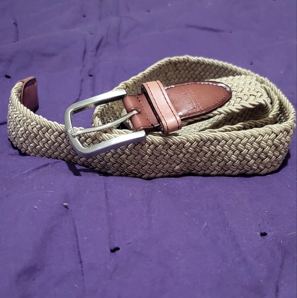 Men's Tan Woven Belt